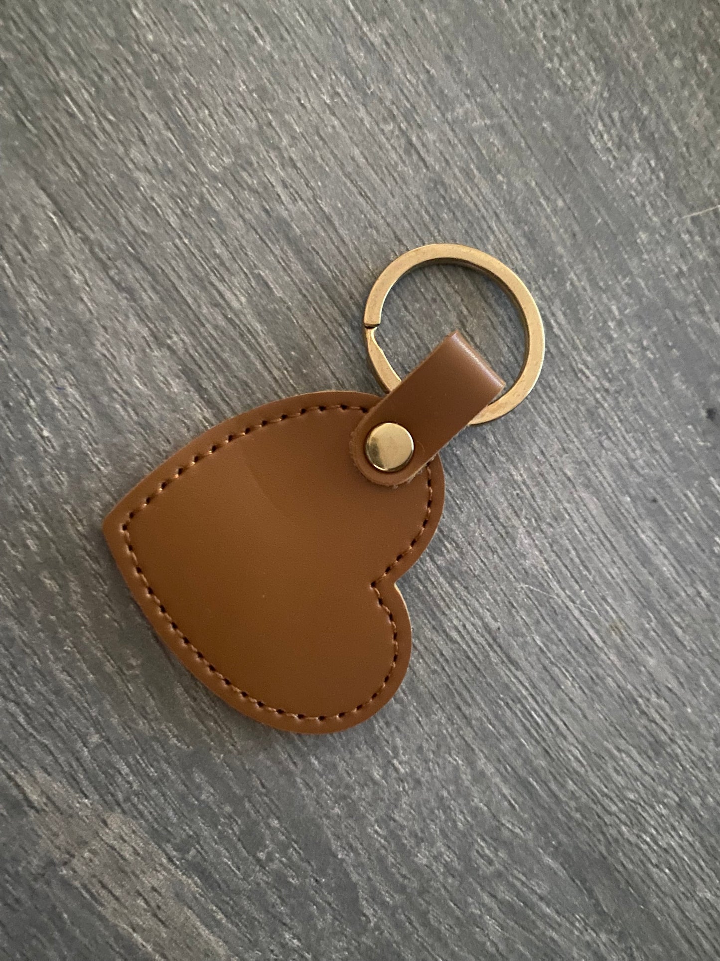 Porte clef cuir | forme coeur