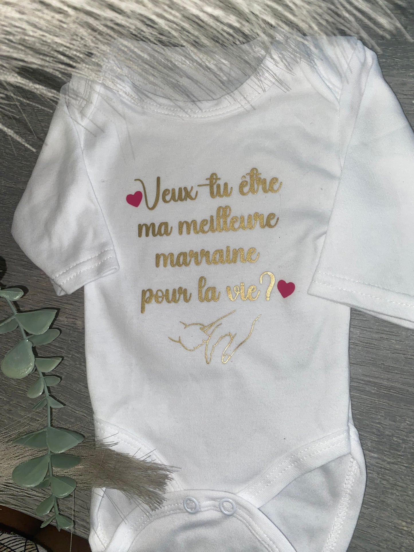 Dispo de suite | body meilleure marraine (taille 1 mois)