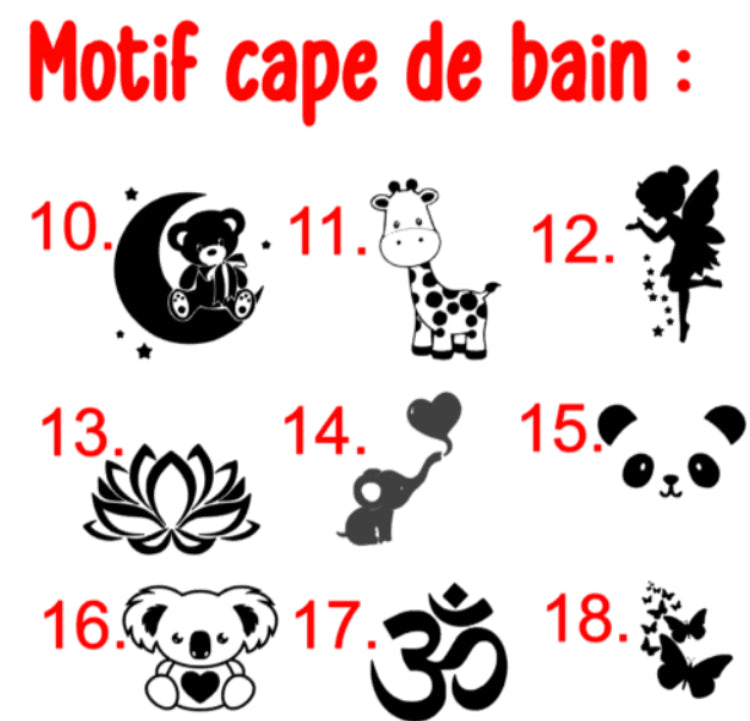 Cape de bain | Bleu Claire à personnaliser
