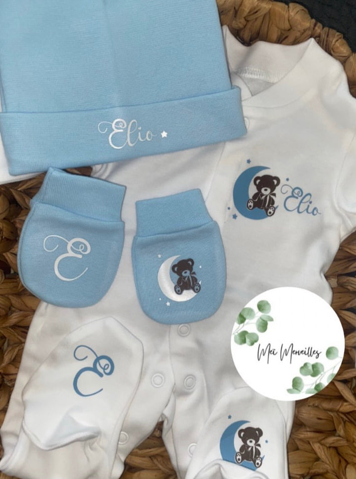 Tenue de naissance | Petit ours sur lune (3)