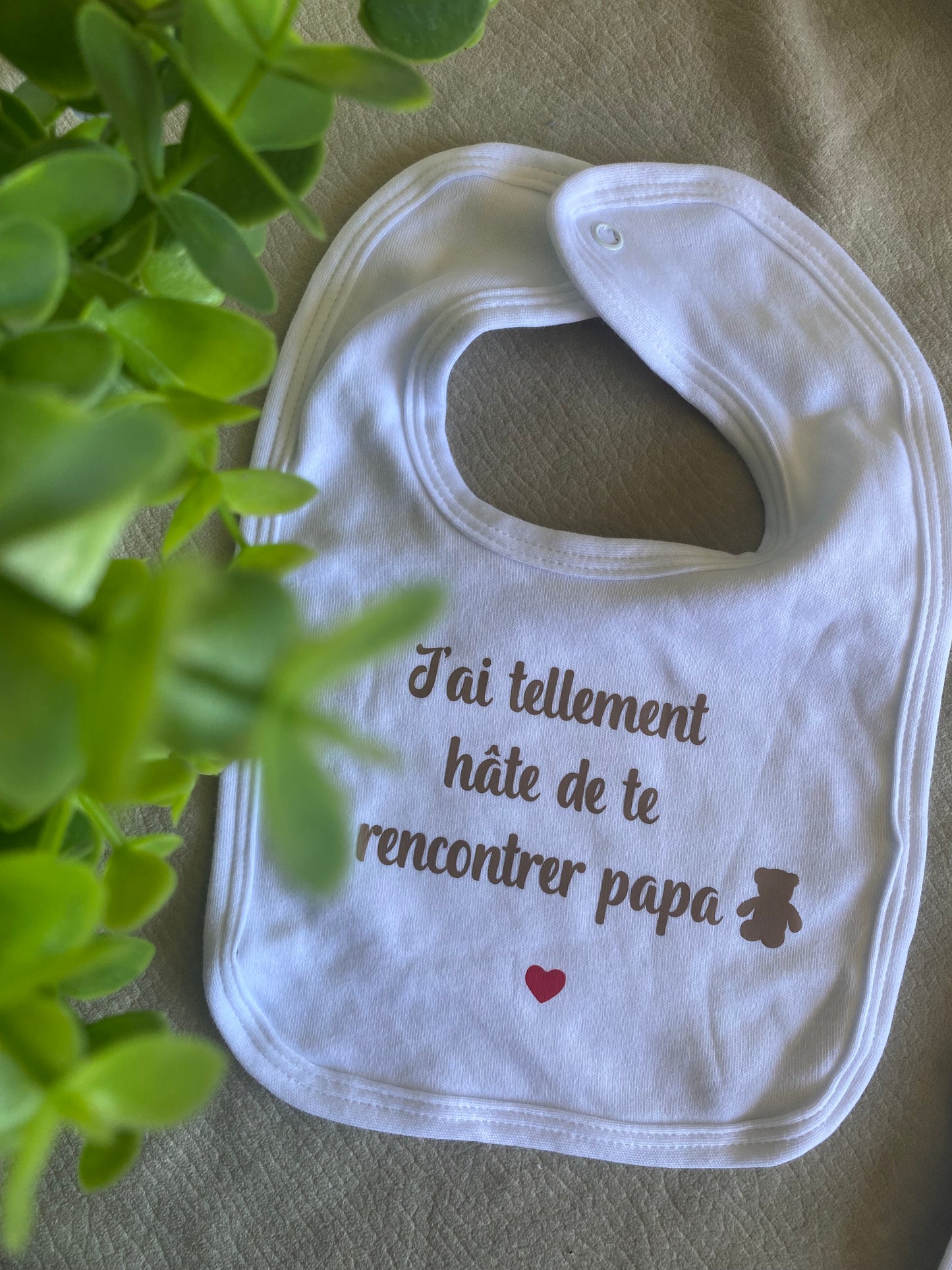 Dispo de suite | Bavoir futur papa