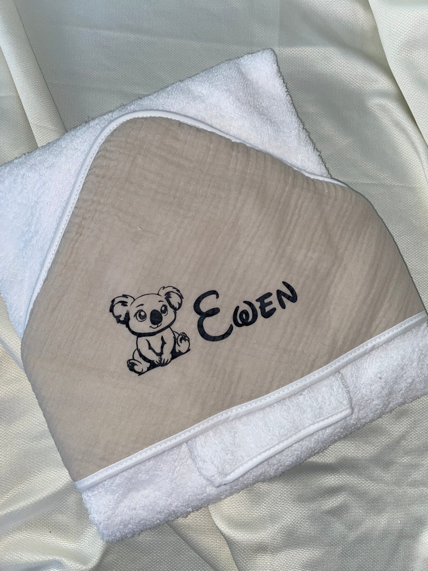 Cape de bain | Beige à personnaliser