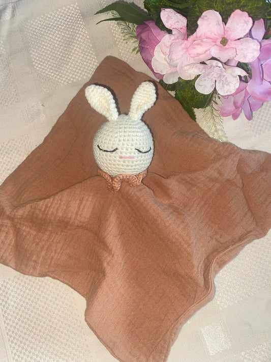 Doudou Gaze&Crochet | Lapin marron