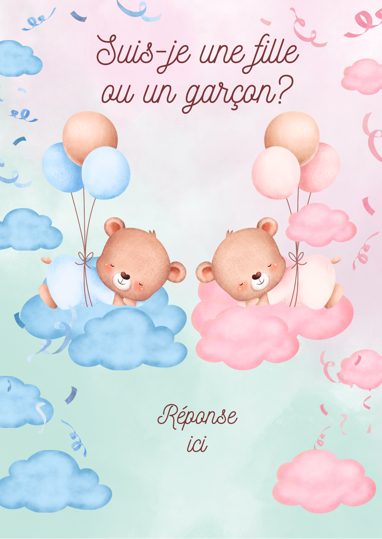 Carte à gratter | Gender Reveal