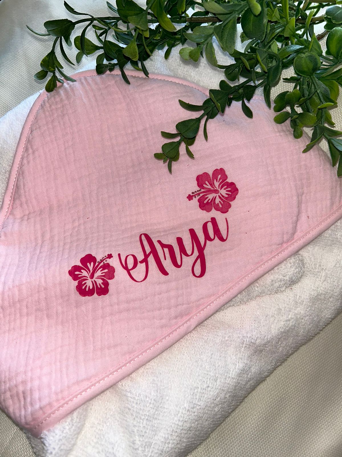 Cape de bain | Rose Claire à personnaliser