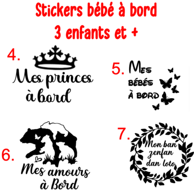 Stickers bebe à bord | 3 enfants et +