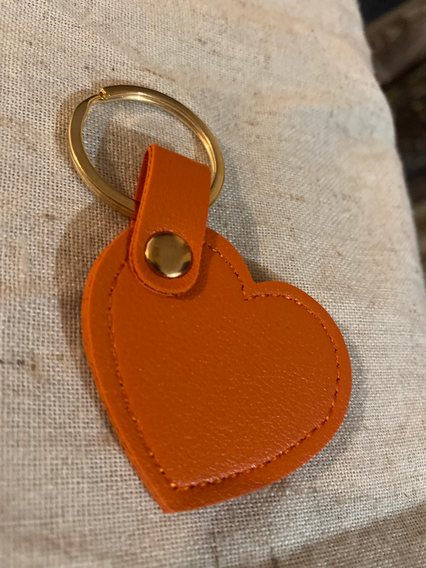 Porte clef cuir | forme coeur