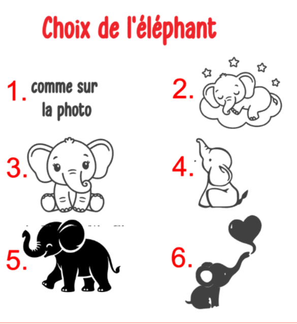 Complet baptême | Thème Elephant