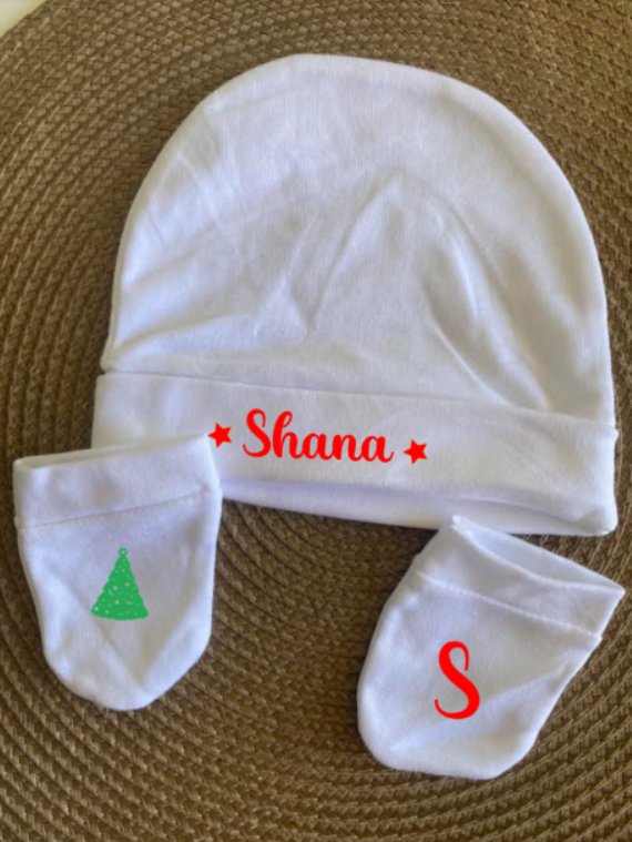 Bonnet Moufles de Noel | Sapin